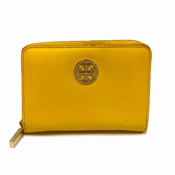 Tory Burch Robinson Mini Yellow Coin Purse - Picture 1 of 7